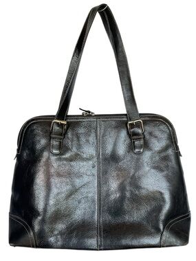 Fossil Alma Womans handbag purse office siren emo goth capsule leather  black